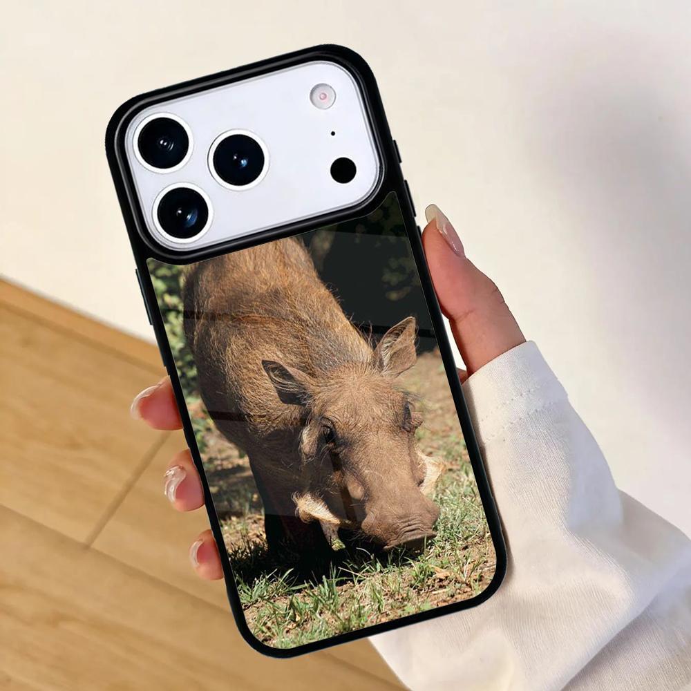 Animal Wild Boar Mobile Phone Case for IPhone 17 AIR 16pro Max 15 14 13 12 11 Bumper Cover