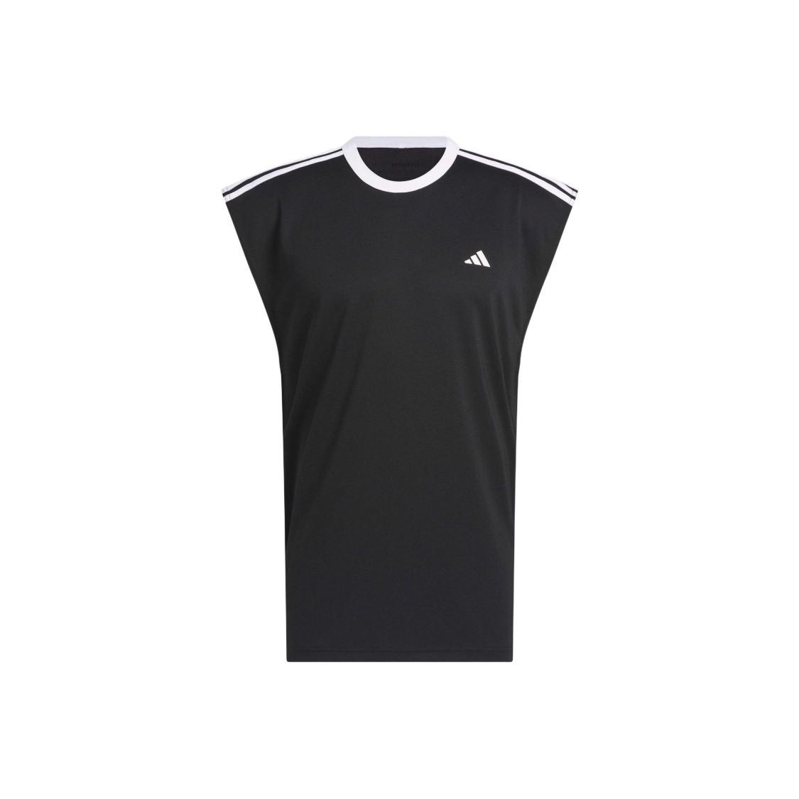 adidas Sports Sweat-Wicking Crew Neck Sleeveless Vest Men s Black M