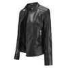 Winter Warm Women Short Coat Leather Jacket Zipper Tops Overcoat Outwear