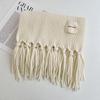 Scarf Women's Winter Korean Style Versatile Macaron Couple Student Knitted Wool Warm Tassel Shawl Neck Scarf Neck Protector