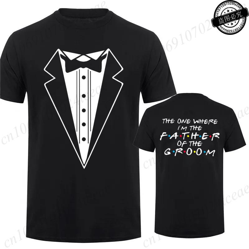 Tuxedo Groomsmen Bachelor Party Wedding TShirts Men Shirt Fashion Male Clothing Friends Theme Party Shirts TShirts for Men
