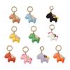 Multi-color Trendy Leather Keychain Horse Charm Car Keyring Cartoon Bag Pendant Hanging Ornament Accessory