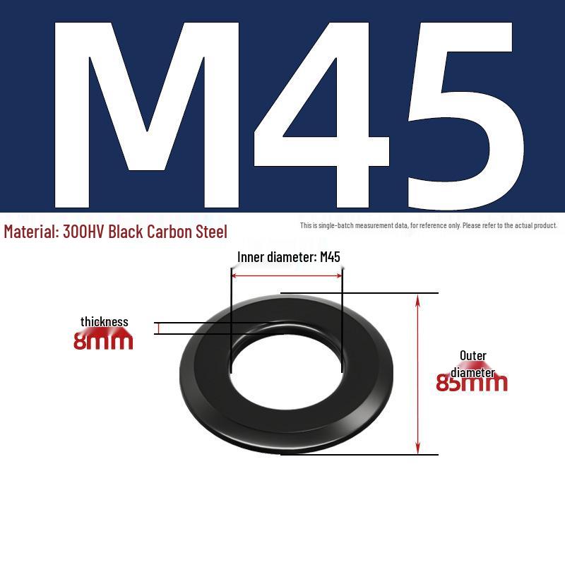 Chamfered Flat Washer 304 Stainless Steel, Blue-White Zinc, Black Zinc, GB97.2, Shim M5 M8 M16