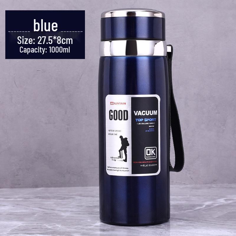 1000ml 316 Edelstahl Tragbarer Outdoor-Thermosbecher für Männer und Frauen - Große Kapazität Geschäfts-Tee- oder Wasserbecher