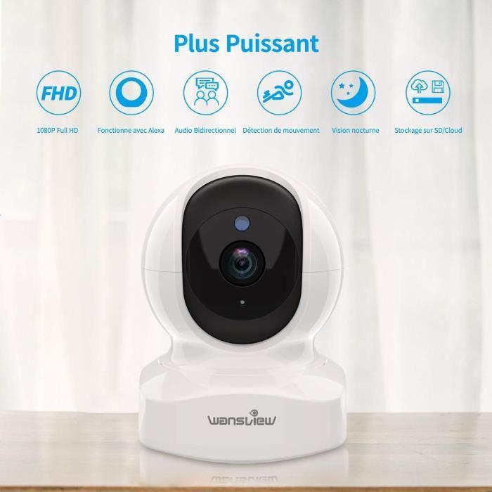 Caméra De Surveillance - Wansview - 1080P - Détection De Mouvement - Audio Bidirectionnel - Intérieur