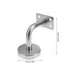 5Pcs Stainless Steel Handrail Bracket Wall Mounted Support for Stair Rail Hotel Gym Restaurant Office Handrail Bracket