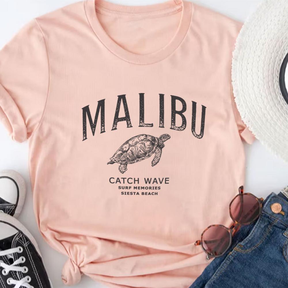 Vintage T Shirt Malibu Aesthetic Siesta Beach Shirt Beach Bum Tee Coconut Girl Trendy Summer Shirt Beach Y2k Tops
