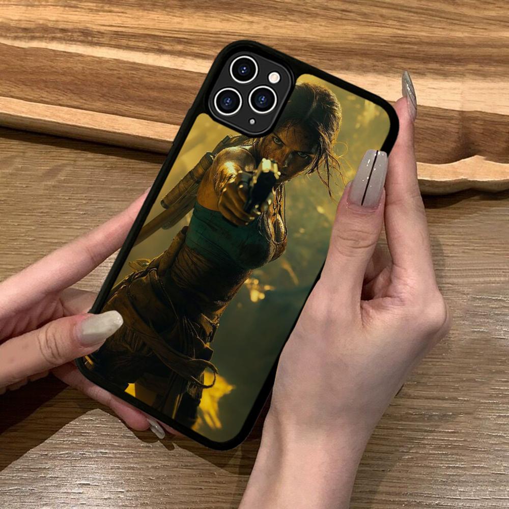 Videospiel Tomb Raider Handyhülle Silikon PC+TPU Für Für IPhone 11 12 13 14 15 16 Plus Pro Max Hülle