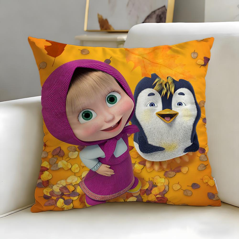 

Классическая мультяшная Наволочка Маша и Медведи Мягкая и Легко стирающаяся – Универсальная для Дивана, Кровати, Путешествий и Офиса 30cmx30cm