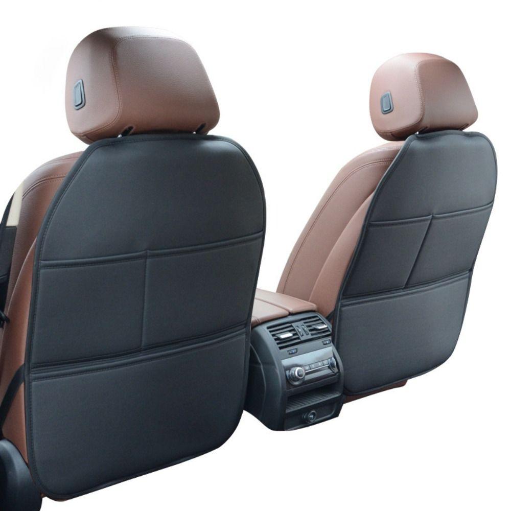 Anti Slip Car Seat Backrest Protector PU Leather Backrest Anti-kick Mat  Car Interior