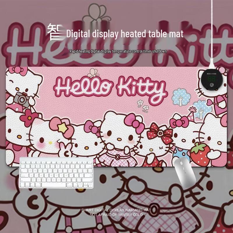 Handun Hello Kitty Pink Heated Desk Mat