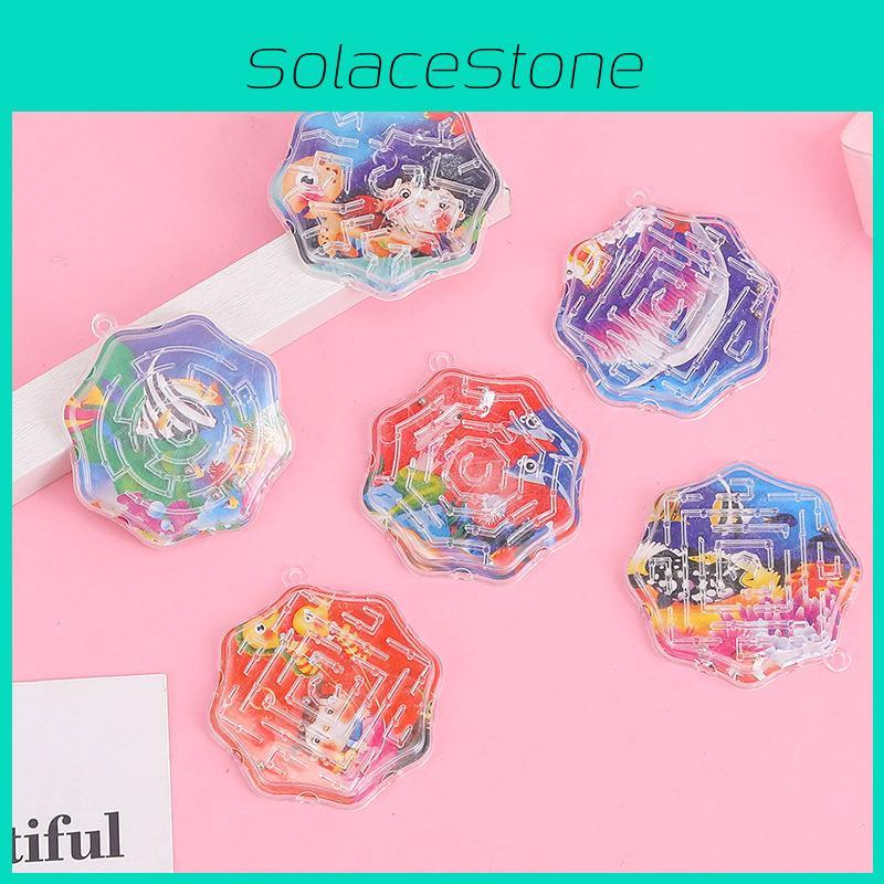 Plastic Marble Bead Maze Toy With Octagonal Track For Childrens Learning Early