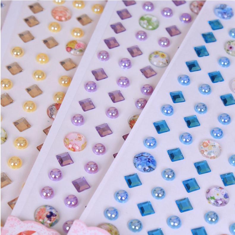 Buy Multicolor Rhinestone Stickers DIY Self Adhesive Gem Embellishment ...