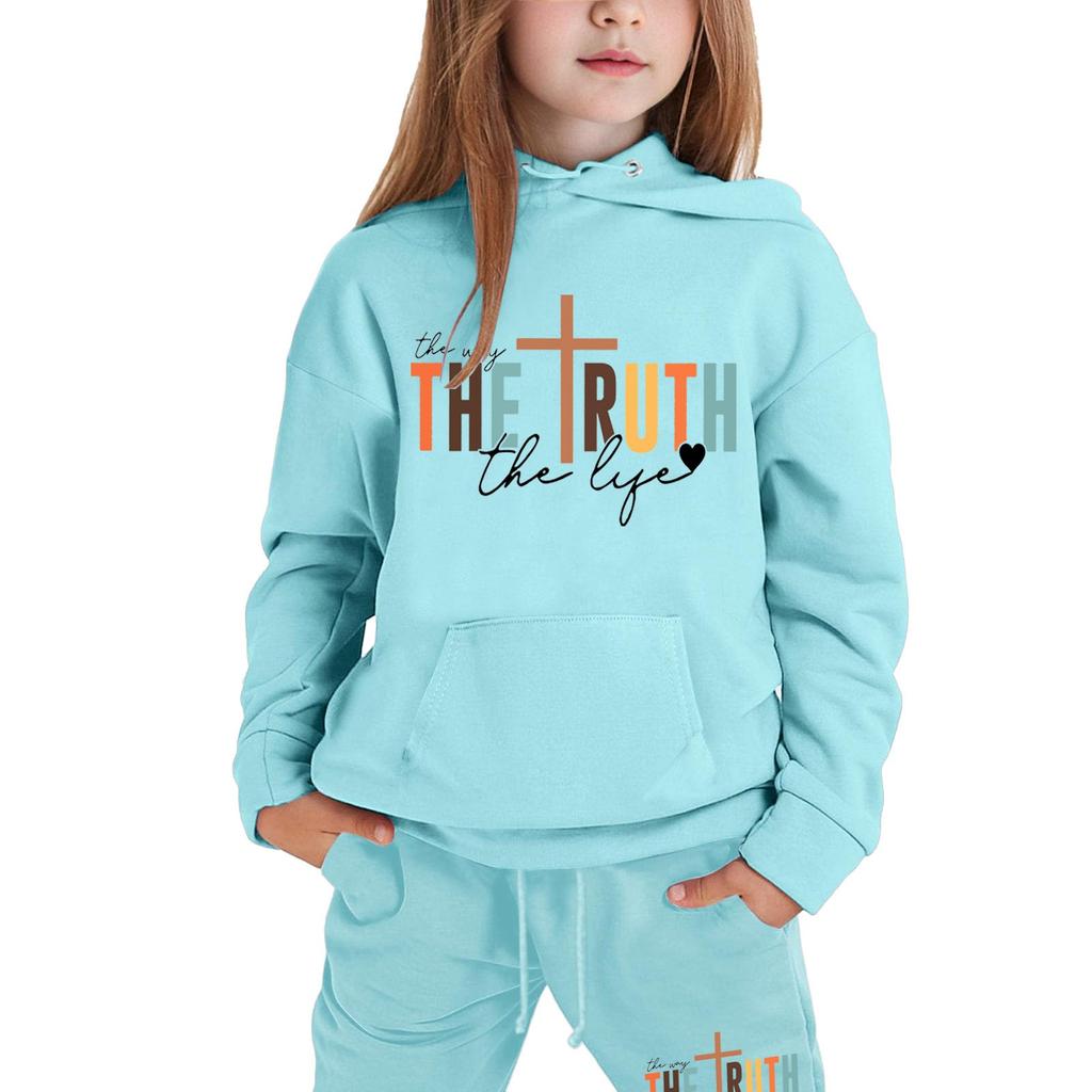 Chłopcy Dziewczęta Dresy Odzież Bluza z kapturem Spodnie dresowe do biegania Dresy Zestaw Modny Strój