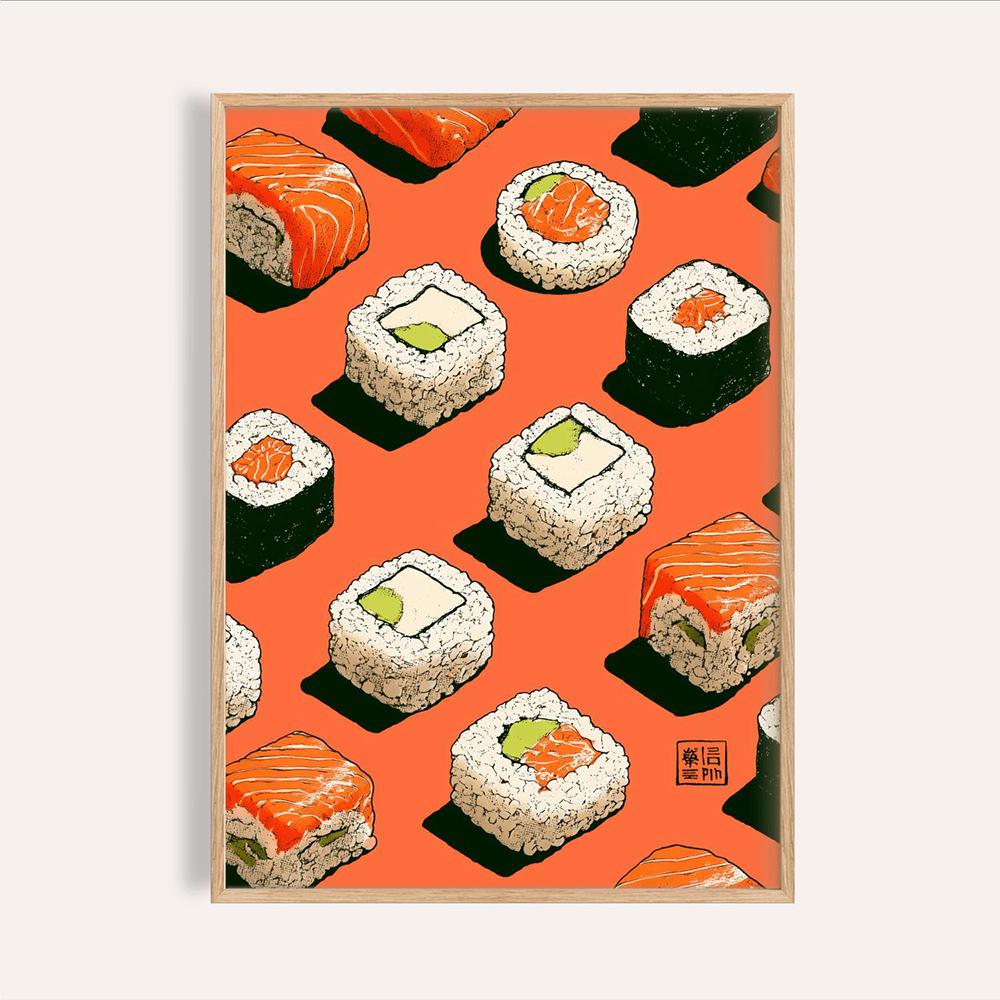 Retro Japanese Sushi Bar Poster Kitchen Food Posters and Picture Canvas Print Painting Dining Room Wall Decor Home Mural Cuadros