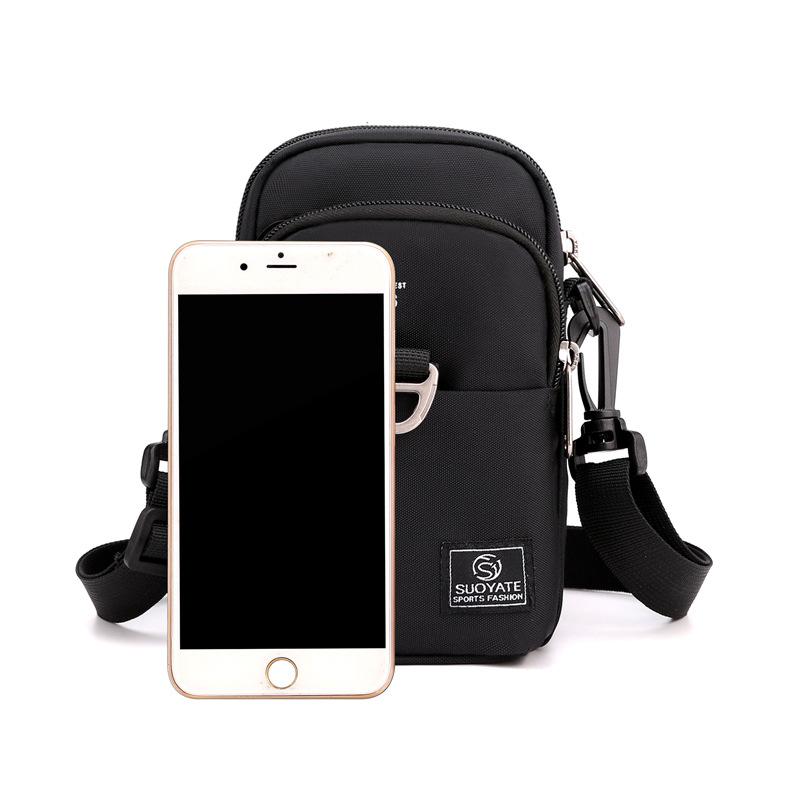 Fashion Three-layer Men's Small Shoulder Bag Hot Model High Quality Durable Nylon Men's Handbag Portable Crossbody Bag Flap Mini Waist Bag