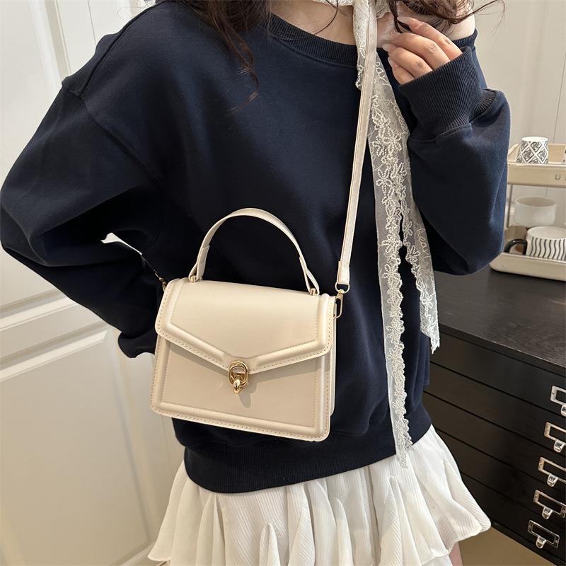 Fresh Solid Color New Summer High-end Texture Urban Commuting Versatile Shoulder Messenger Bag Portable Small Square Bag