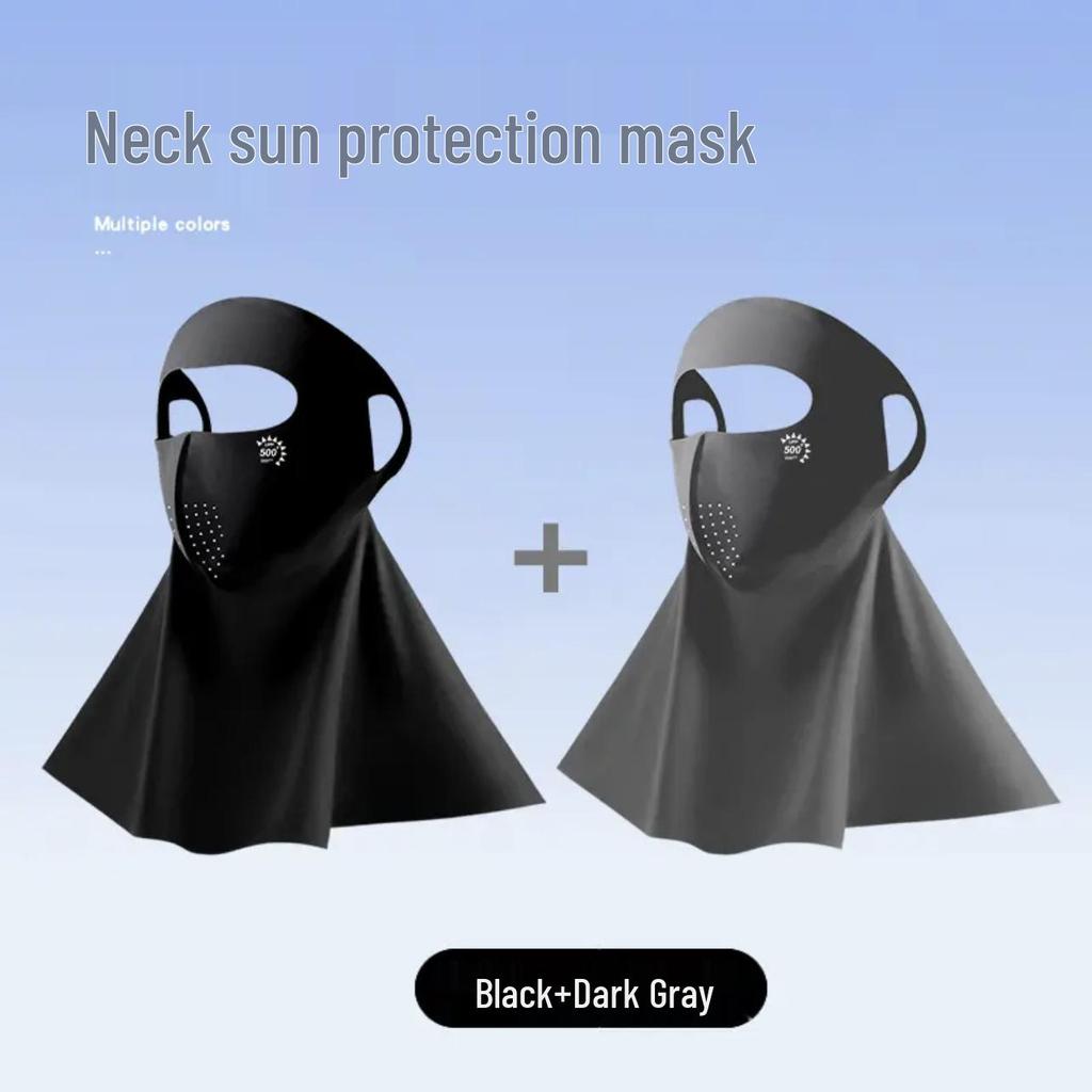 Women's Full Face UV Protection Ice Silk Mask for Summer Cycling