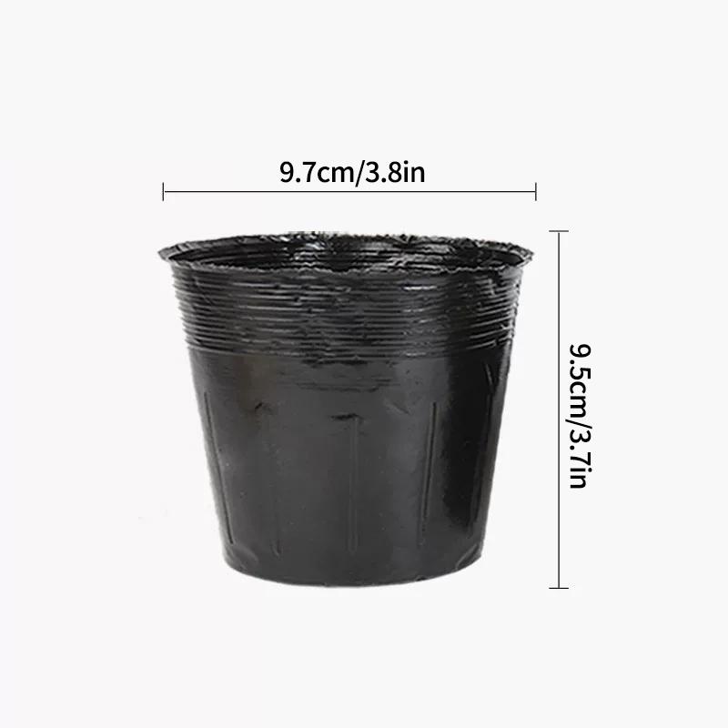 10/30/50/100pcs Plastic Black Seedling Nursery Pots Planting Pot Transplant Breathable Cup Grow Bag Garden Seedling Planting Cup