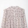 2025 Spring Women's European & American Style Tulle Print Long Sleeve Shirt