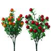 Artificial Berry Stem 6 Stems Simulation Fruits Branches with Leaves for Home