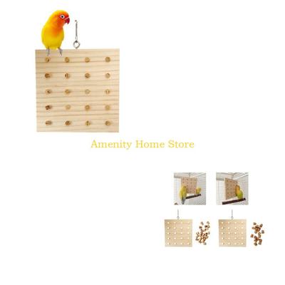 F26C Block Bird Toy Birds Pecking Corks Toy Parakeets Birdcage Perch Pet Supply