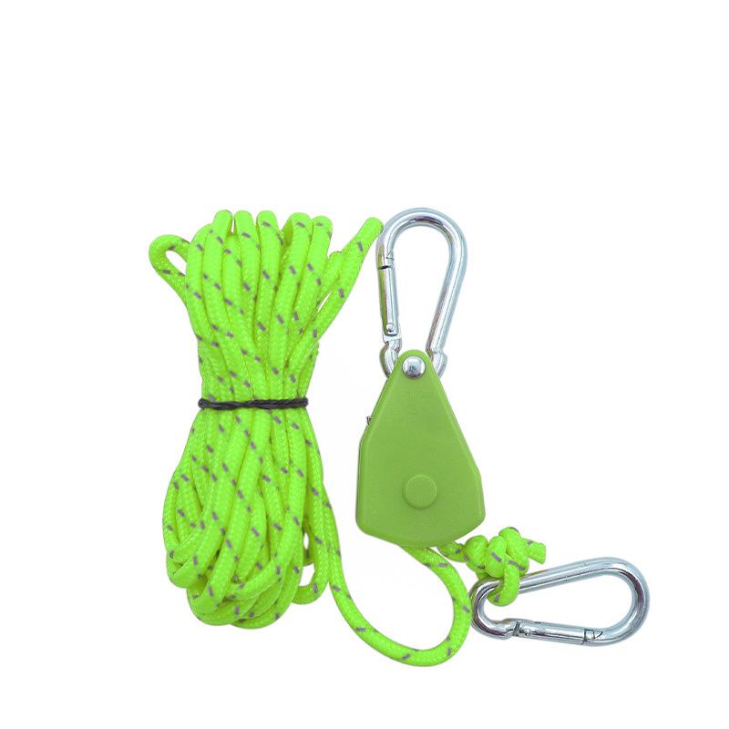 1Pc Camping Tent Rope Fastener Wind Rope Buckle Pulley Ratchet Clothes Hanger Awning Rope Hook Outdoor Pulley Adjuster Tent Fixer
