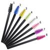 Pack of 50 Disposable Mini Nylon Eyelash and Eyebrow Brushes with Solid Handles