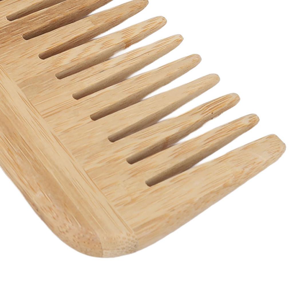 Wide Tooth Comb Flexible Structure Safety Eco Friendly Portable Wet Hair Comb Bamboo Comb for Home Travel