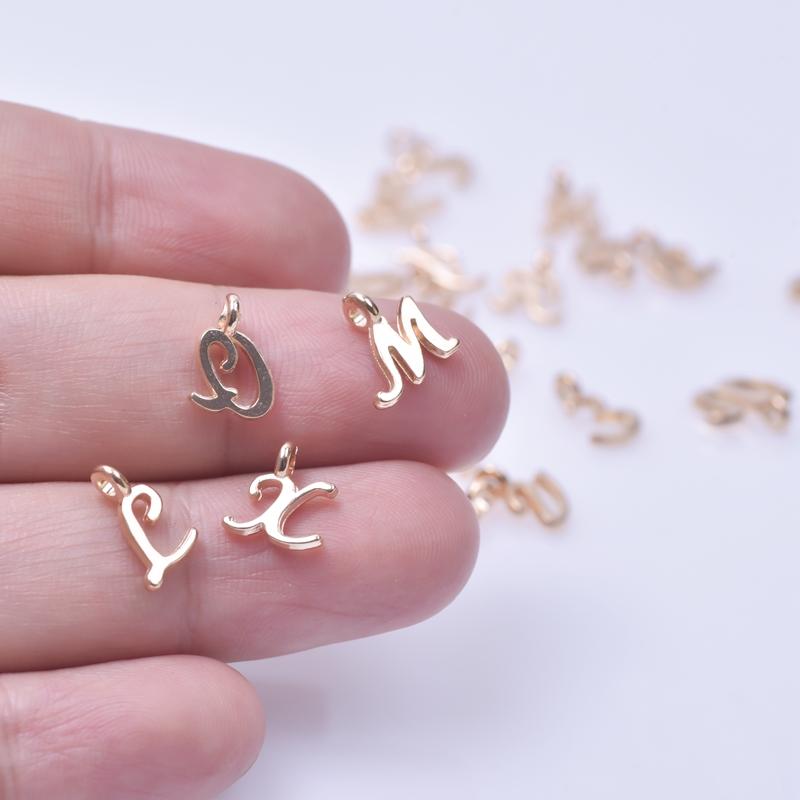 26Pcs English Alphabet Letter Charm Initial Charms Pendants For Women Man Diy Jewelry Making Necklace Fashion Jewelry Components