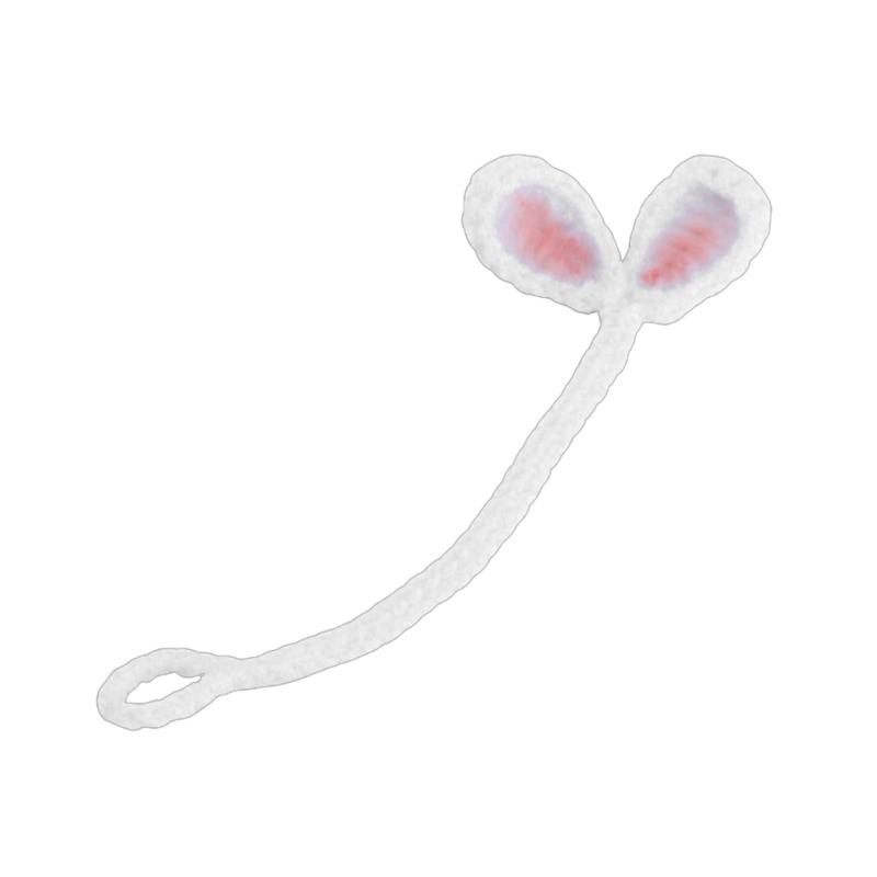 Ručně háčkovaná ozdoba listového klíčku Multifunkční příslušenství pro sluchátka Stahovací pásky do rohů Záložky