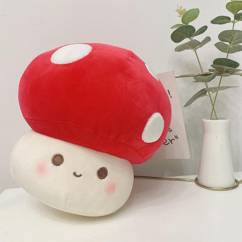 Mushroom Cute Plush Doll Long Sleep Pillow Cushion Hand Warmer Kids Decor Gift