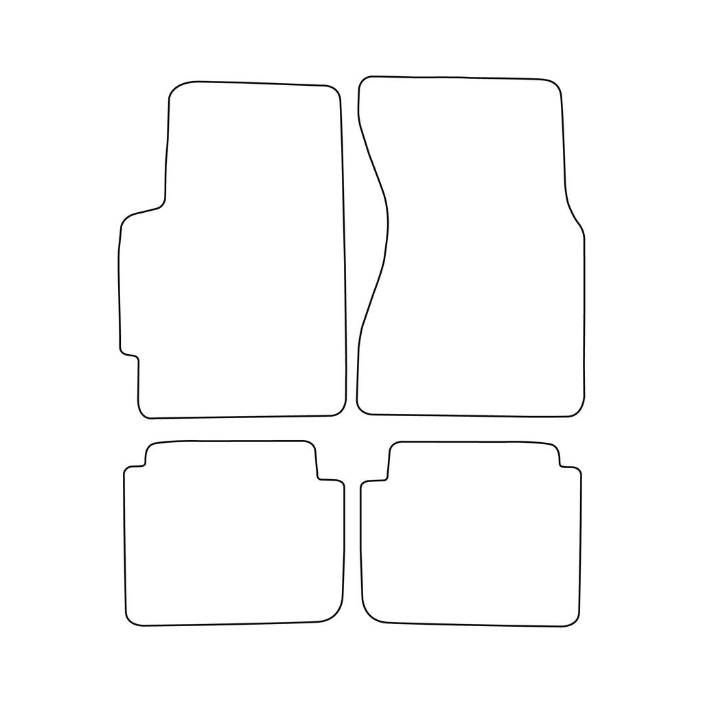 [BLM]HO028 Red - Set of Velour Floor Mats To Fit Honda CR-V I 1995-2001 - Red Trim