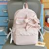Mochila Escolar de Estudiante con Encaje de Lazo Gran Capacidad para Mujer