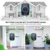 DC Wireless Waterproof Doorbell with battery A10 black 300M Remote 36 chimes Cordless Home Cordless Call Bell