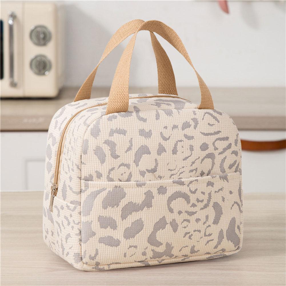 

Изолированная сумка для ланча Портативная сумка для ланча с алюминиевой фольгой Термосумка для ланча Многофункциональная Большая вместимость для кемпинга Пикника бежевый