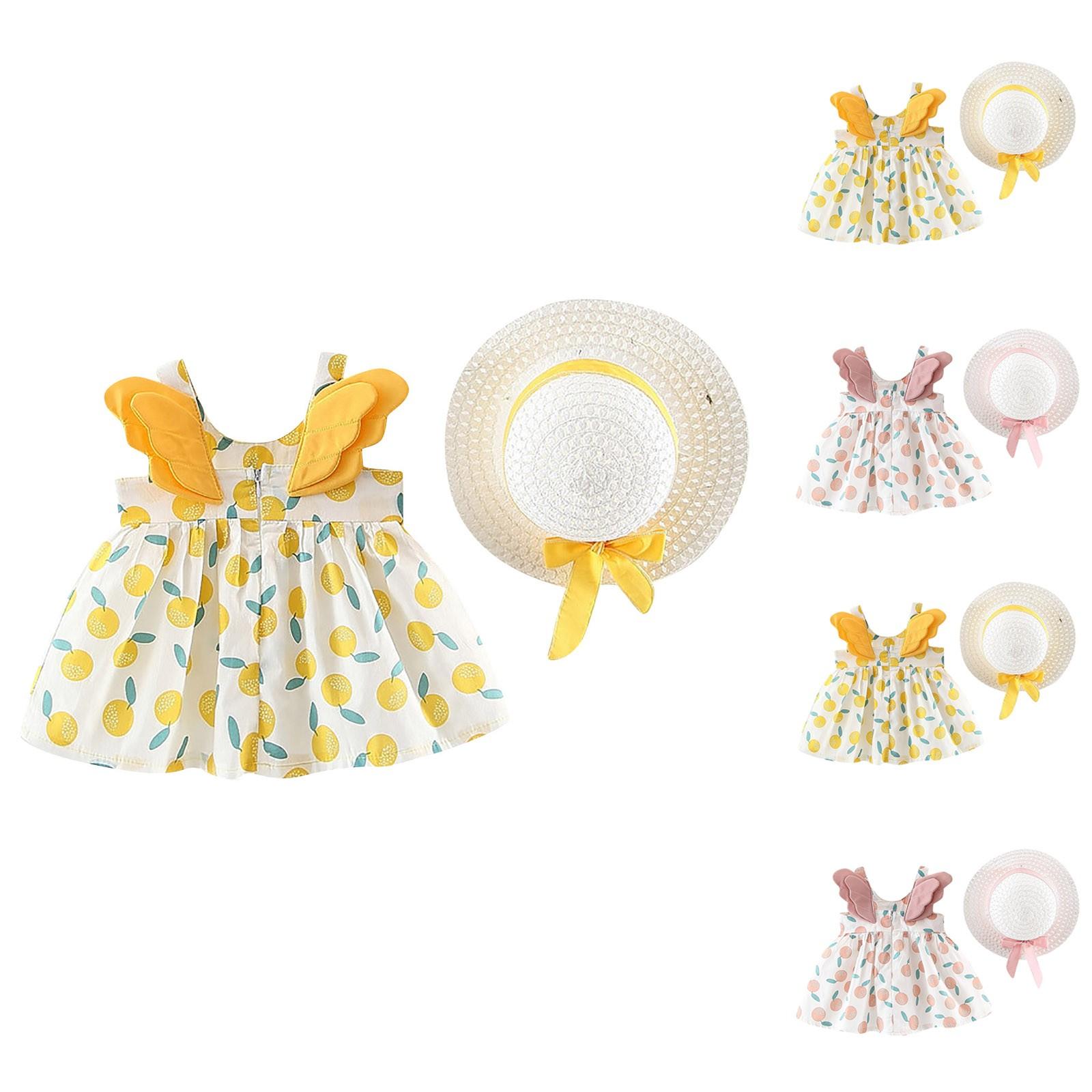 

(Куниде) Летнее милое платье без рукавов для девочек с радужным принтом, детская юбка