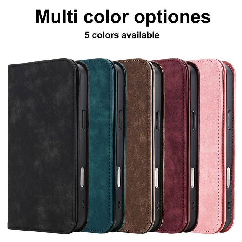 Wireless Charging For Magsafe Wallet Flip Case For iPhone 17 Pro Max 12 13 14 Plus 15 16 Pro Retro Leather Card Slots Book Cover