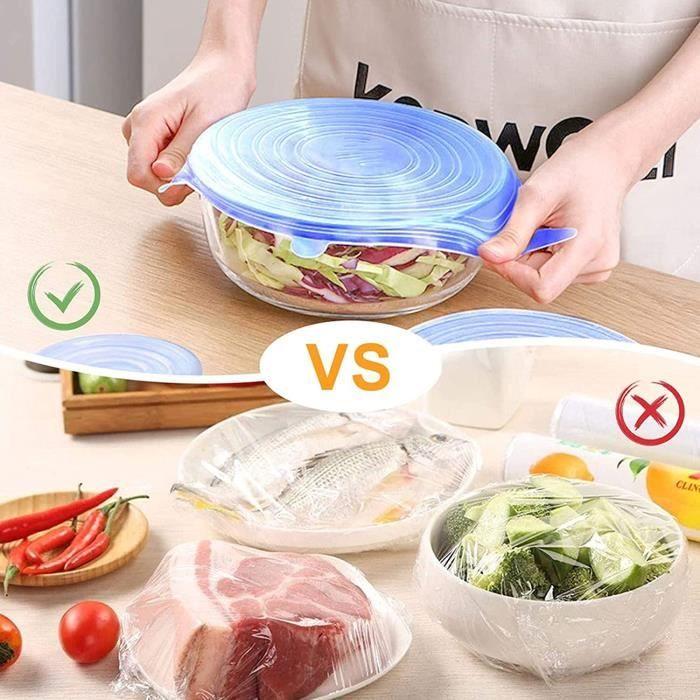 Food Covers - 12pcs - Food-Grade Silicone - Reusable - Leakproof