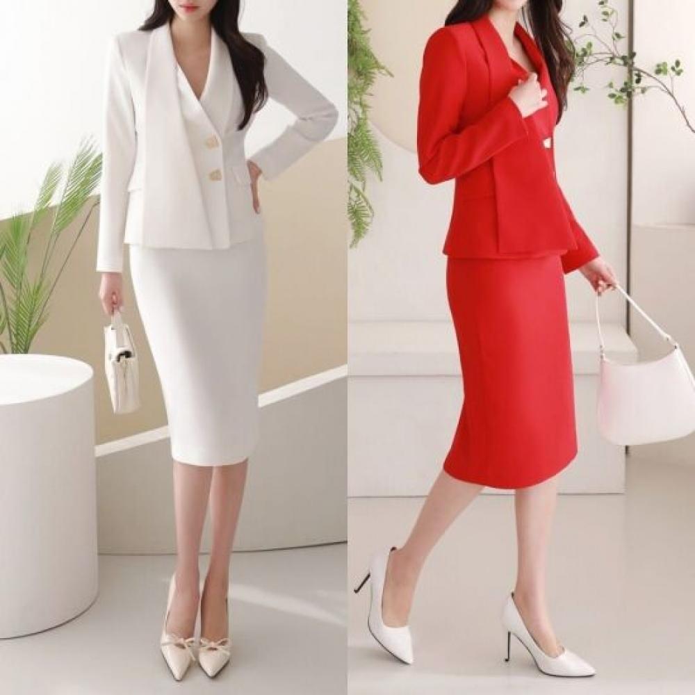 Style Latte Slim H Line Midi Skirt Spring Autumn Office Wear