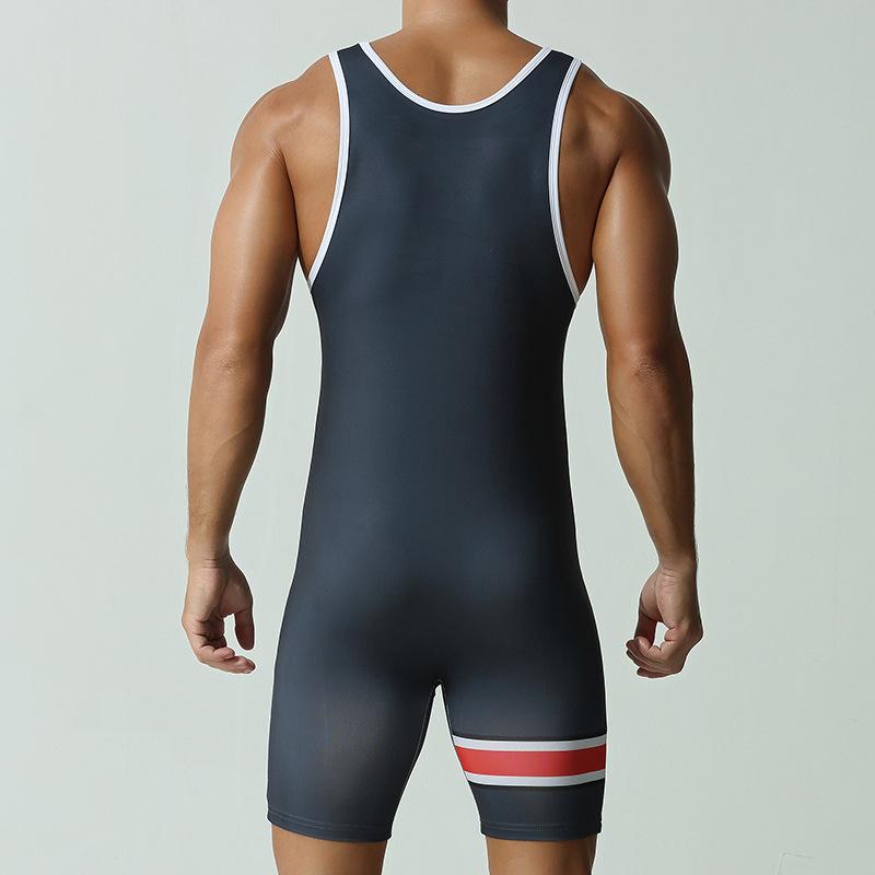 Men's Sublimation Wrestling Singlet Cycling Bodysuit Weightlifting Fitness Sportswear