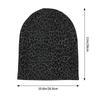 Black Leopard Print Beanie Hat Warm Bonnet Cap Adults Knitted Hats Headwear Vintage Street Skullies Beanies for Women Men