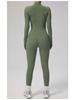 Manyi Zipper Nude Long Sleeve Yoga & Fitness Jumpsuit 8306
