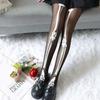 1 Piece White Bone Print Sexy Black Pantyhose, Valentine'S Day Exclusive, Gothic Bone Pattern, Anti-Snag & Ultra-Thin