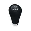 Car Manual Gear Shift Knob Shifter Black Leather Red Stitch 5 Speed Universal 8mm 10mm 12mm
