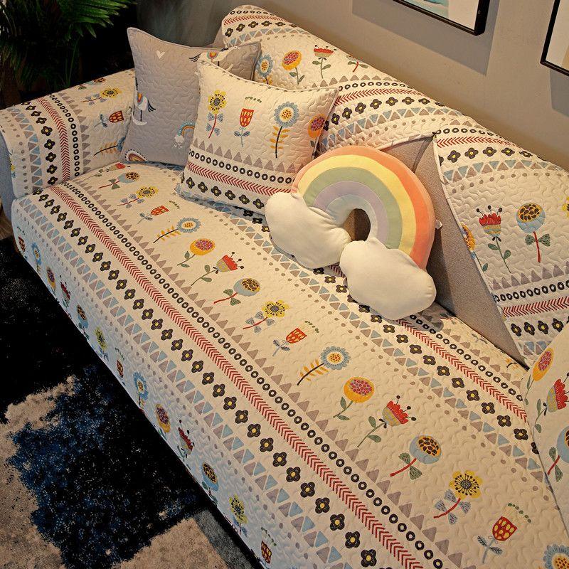 

Нескользящая хлопковая подушка для дивана Специальное предложение Ткань Чистый хлопок Круглый год Современный минимализм Все включено Большая распродажа Нейтральный чехол Полотенце Подушка для сиденья All-cotton flowers contend 70*70cm