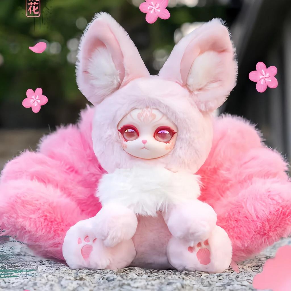 Nová - Série Příznivá Devítiocasá Liška Vinylová Plyšová Panenka Slepá Krabička Chinoiserie Chaomei Panenka Devítiocasé Lišky Překvapivý Dárek