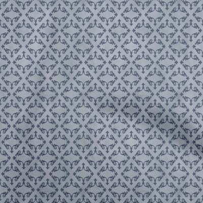 Cotton Flex Dusty Blue Fabric Asian Baroque Craft Projects Decor Fabric Printed By The Yard 40 Inch