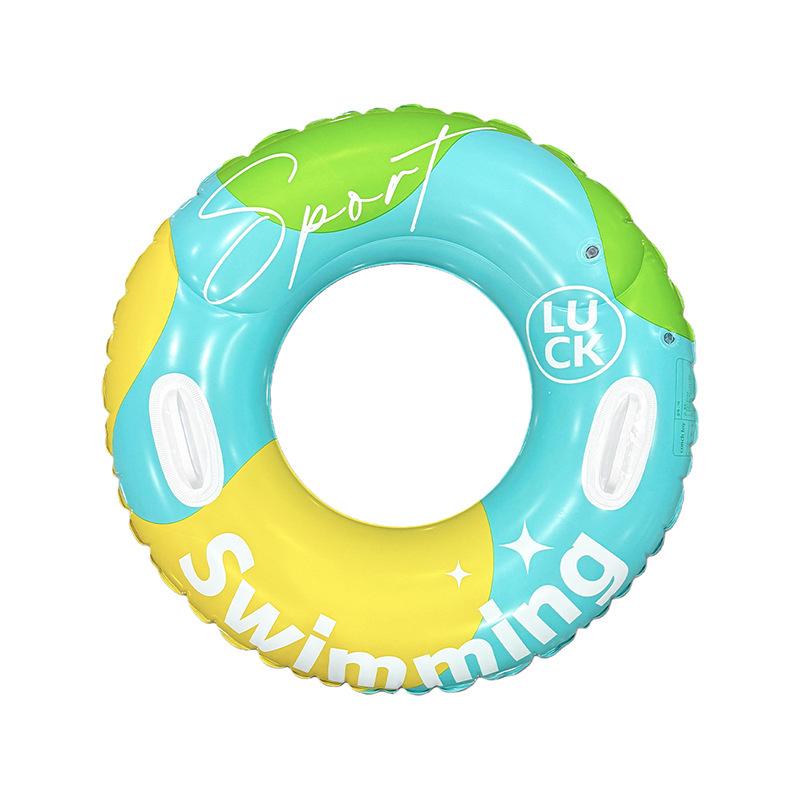 Starry Sky Sequin Mermaid Swim Ring: Thickened Inflatable Children's Float