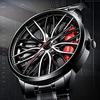 Mens creative wristwatch custom design waterproof sports 3D automotive wheel quartz S.